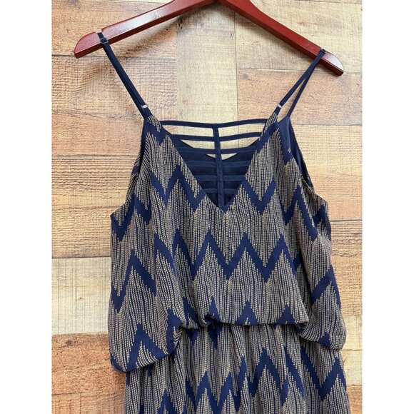 Navy Chevron Summertime Romper Large - Picture 3 of 7